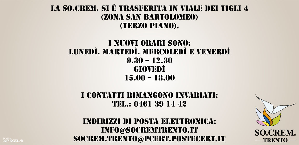 socrem-trento-societa-tridentina-cremazioni-cambio-sede